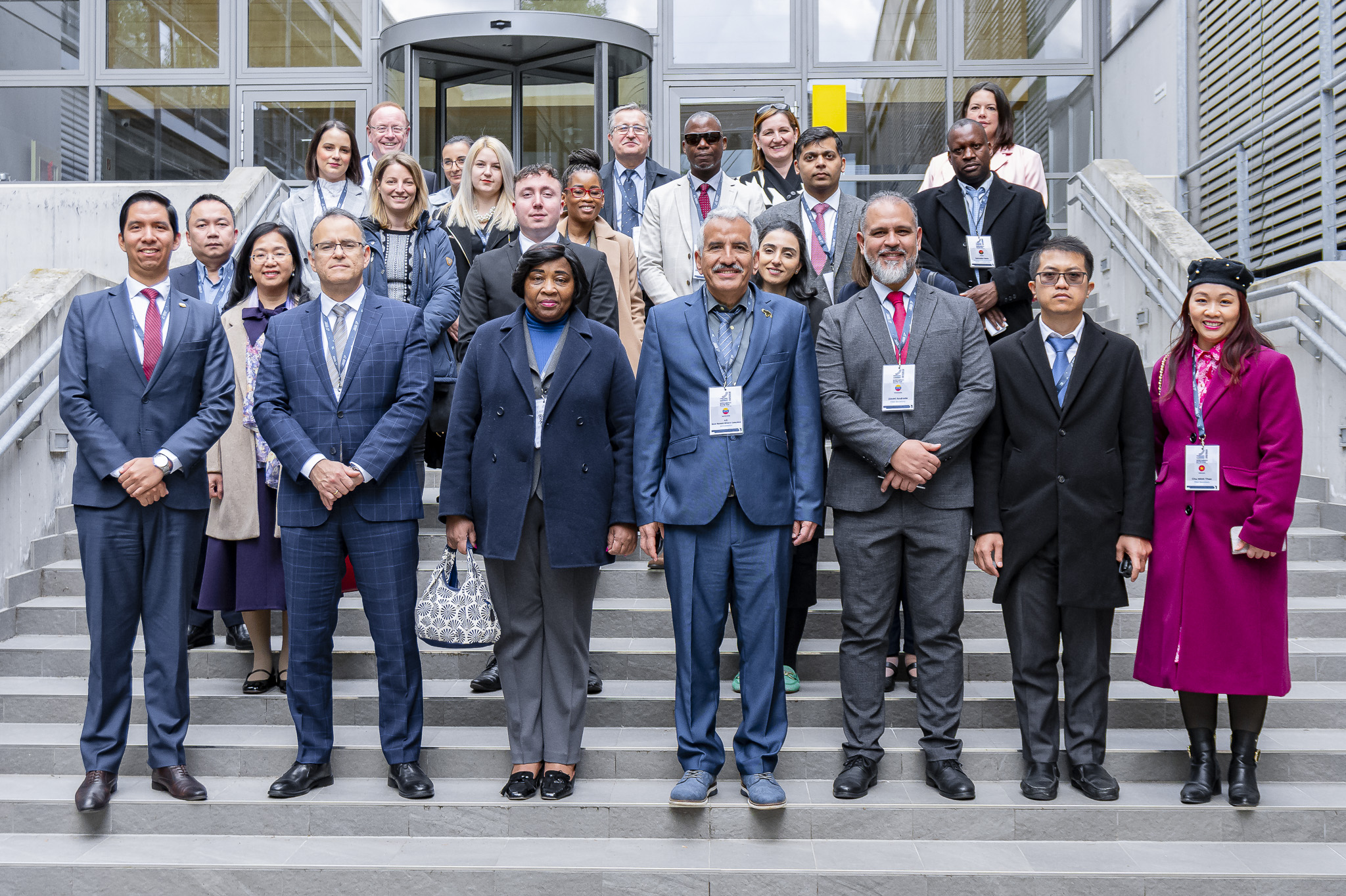 The participants gathered for a group photo at the SZE’s Győr Science and Innovation Park, as well as in front of the main entrance of the New Knowledge Space building.